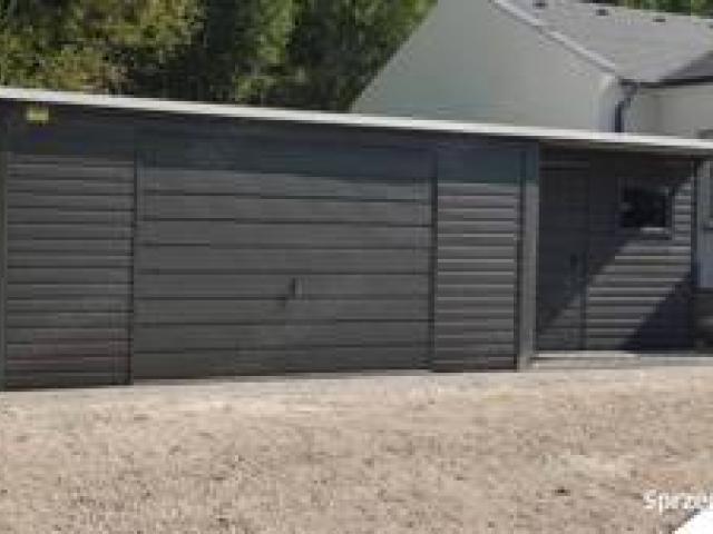 Blechgarage 7x5m mit Vordach, Fertiggarage, Premium Garage, Stahlkonstruktion, Schuppe, Gartenhaus - 1